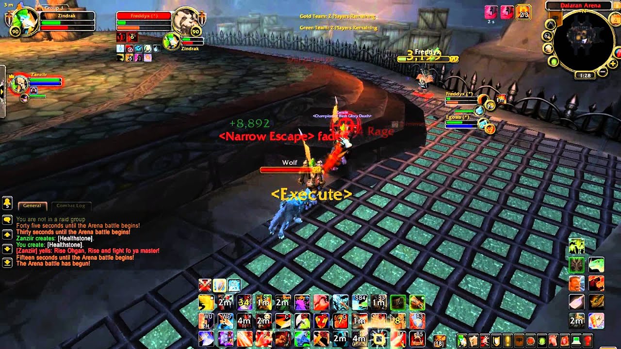 Arms Warrior 5.1 Arenas PvP with Affliction warlock, 2v2 and 3v3 with holy paladin! - Zindrak