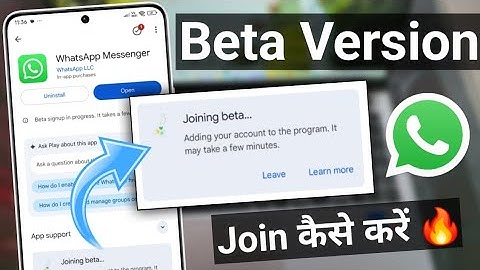 Whatsapp beta version kaise join kare | How to join whatsapp beta version | whatsapp beta tester