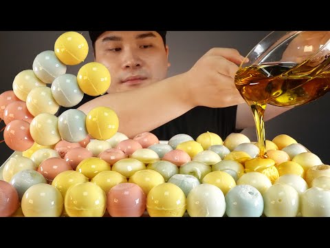 HOT Trend beaded pudding Mukbang~!! Realsound ASMR social eating Mukbang(Eating Show)