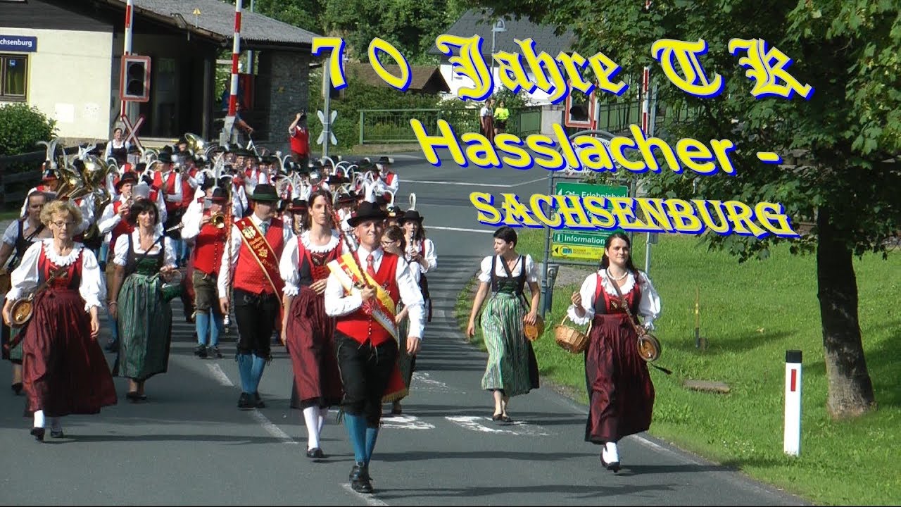 70 Jahre TK Sachsenburg -  Festzug beim Bezirksmusikertreffen (9. 6. 2018)