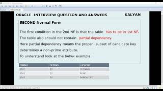 Oracle Interview Q & A, Oracle SQL, Normalization, 2nd Normal Form Net Worth
