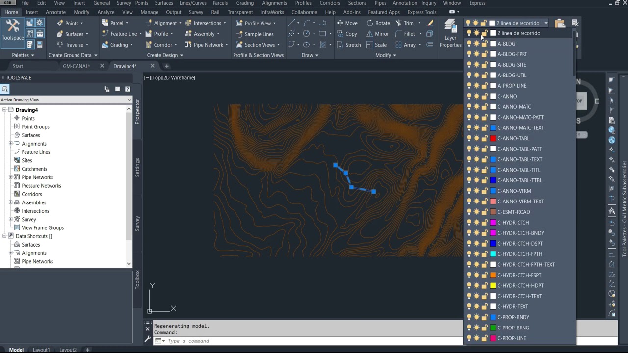 SUPERFICIE DE GLOBAL MAPPER A CIVIL 3D - YouTube