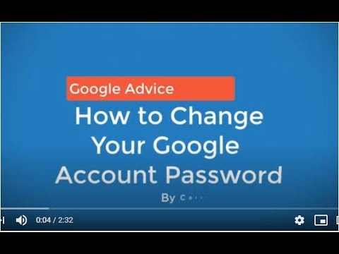How to change Google Account password - YouTube