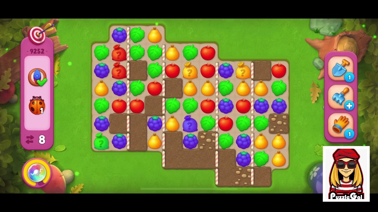 Gardenscapes challenge level 9252