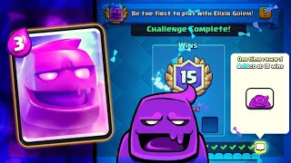 ELIXIR GOLEM EMOTE at 15 WINS | What a victory ! - Draft Challenge