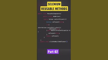 Selenium Automation Testing Reusable Methods Part-02