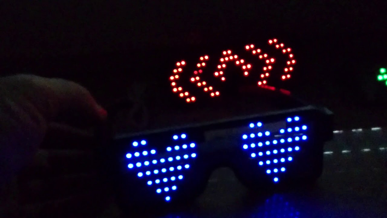 New Update Super Led Shutter eye glasses movie DIGI Lichtbrille 8 Programme AKKU USB