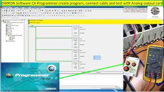 Cxprogrammer Tutorial Create Program Connect Cable And Test Analog Output Card Of Plc Omron