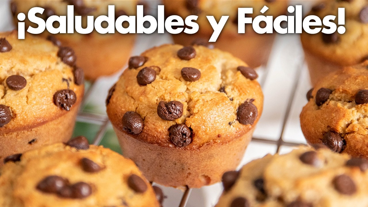 MUFFINS SALUDABLES de Chocolate y Vainilla 🧁🍫  (Postres Saludables & Recetas Sin Gluten) ❤️