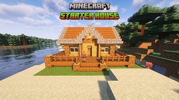 How to Build a Simple Starter House in Minecraft - Easy Tutorial
