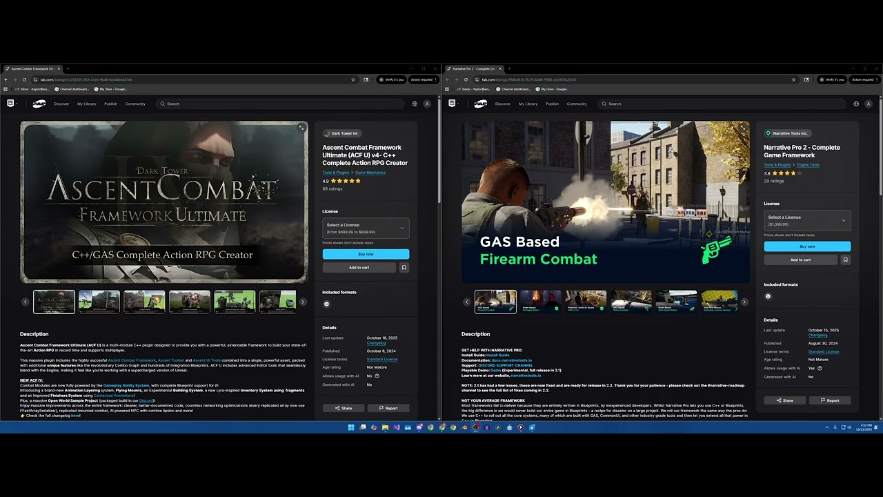 Ascent Combat Framework Ultimate vs Narrative Pro - YouTube