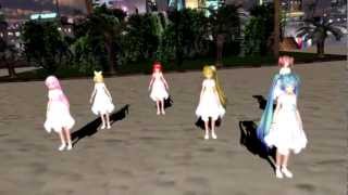 Mmdelectrical Parade-Remix-ネルNeru-リンRin-ミクMiku-ルカLuka-テトTeto-呪音Juon