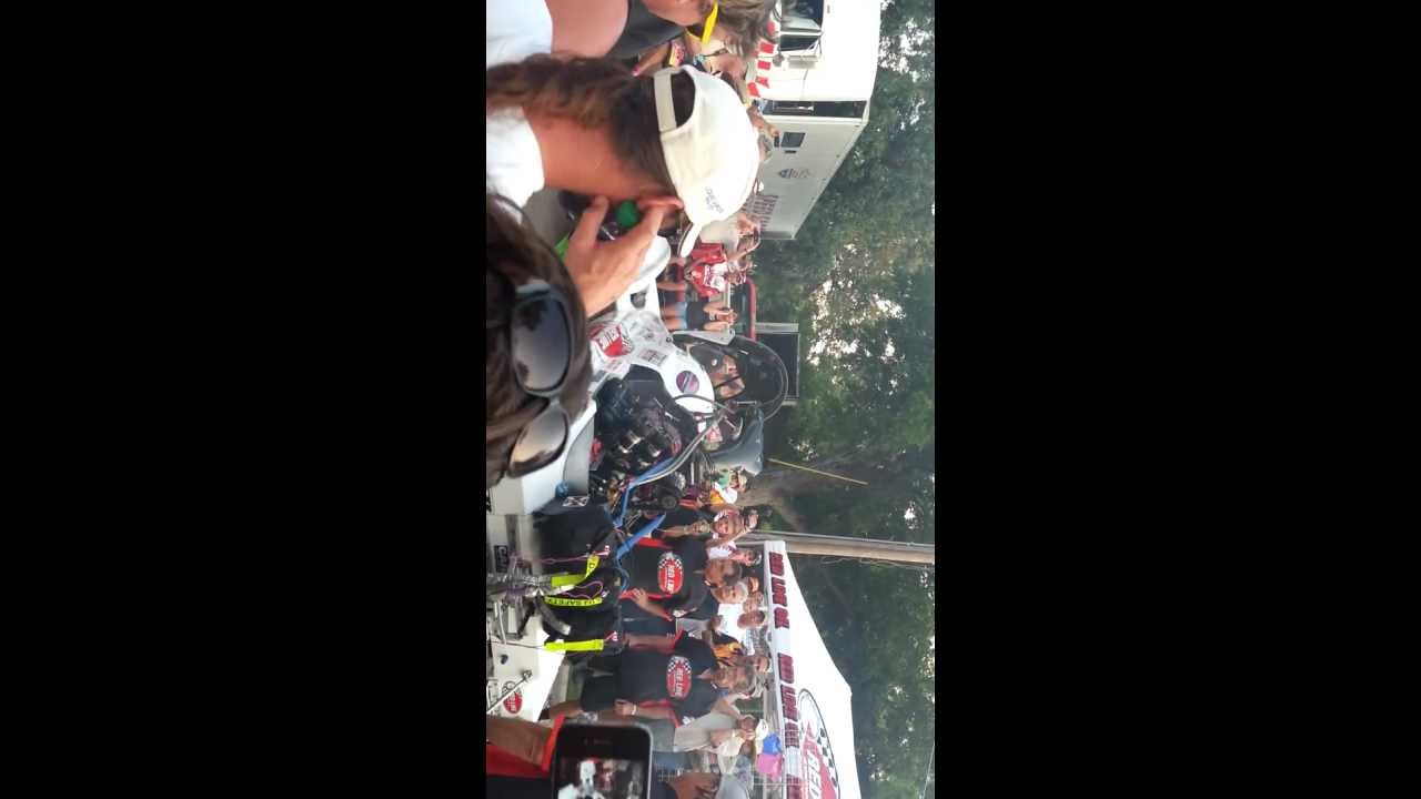 Listening to 'Problem Child' show off a bit for the crowd.