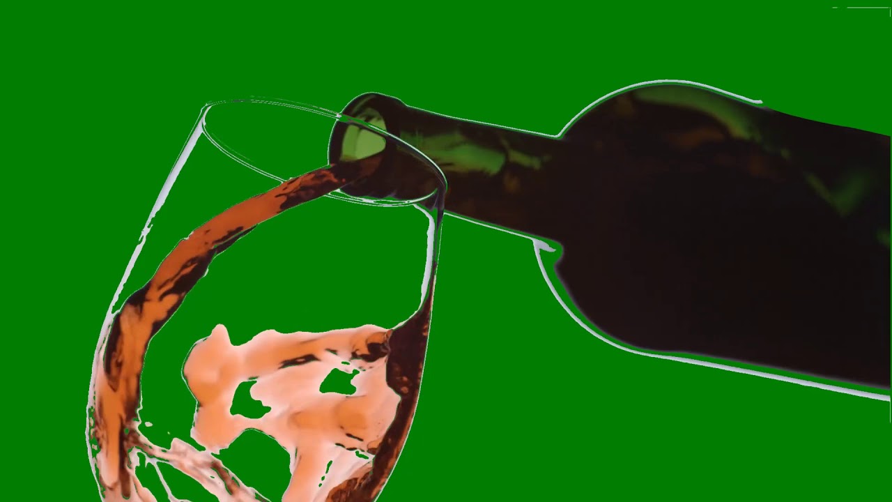 Pour the wine into the glass Green Screen HD Background YouTube