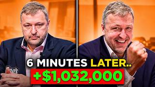 Tony G makes HUGE $1,032,000 COMEBACK in High Stakes Cash Game!