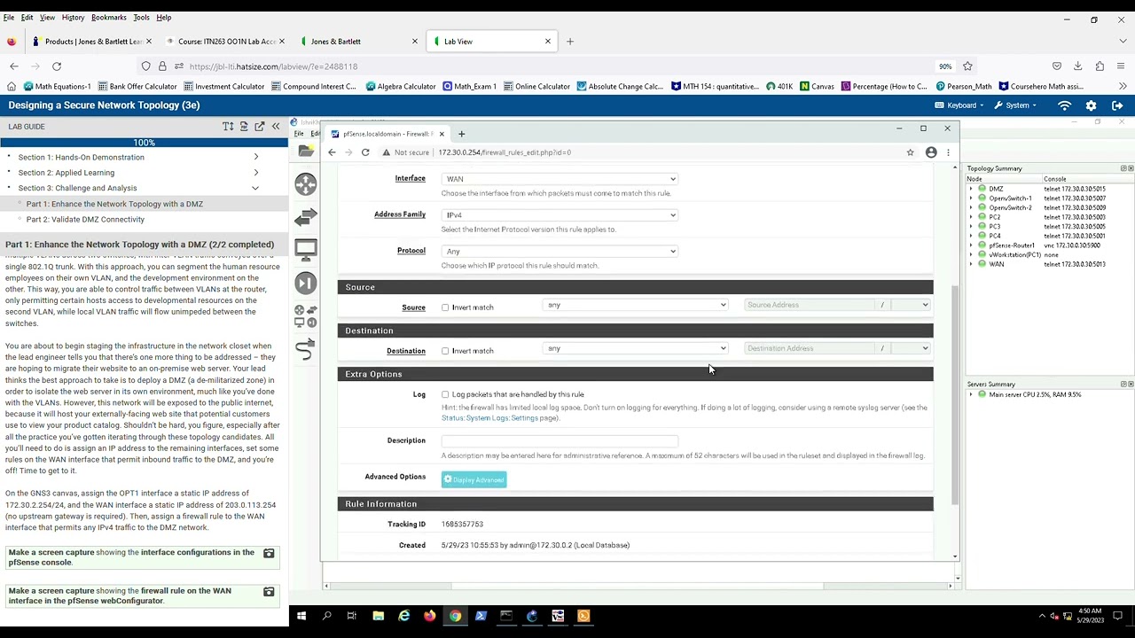Lab 3 - Section 3  Part 1&2 Challenge Analysis Designing A Secure Network Topology