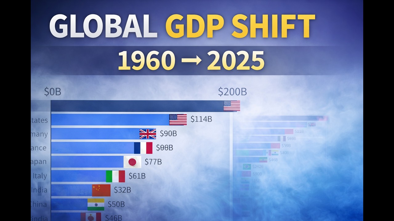 How Global Economic Power Shifted (1960–2025) | GDP (Nominal US$) Top 25 Countries