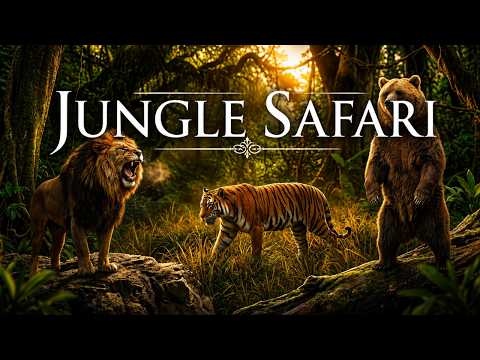 Safari 4K Scene | Wild Animals in Ultra HD | Lion, Tiger, Bear & More Jungle Life