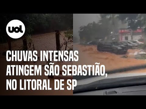 Chuva em São Sebastião alaga rodovias e preocupa moradores; veja vídeos