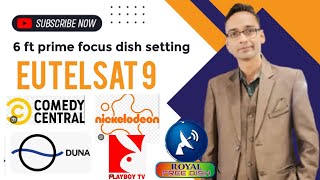 Eutelsat 9B, dish setting on 6 ft prime focus dish 22/12/2025