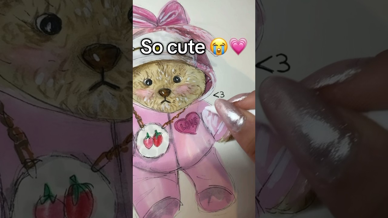 Drawing a teddy bear 🧸💗