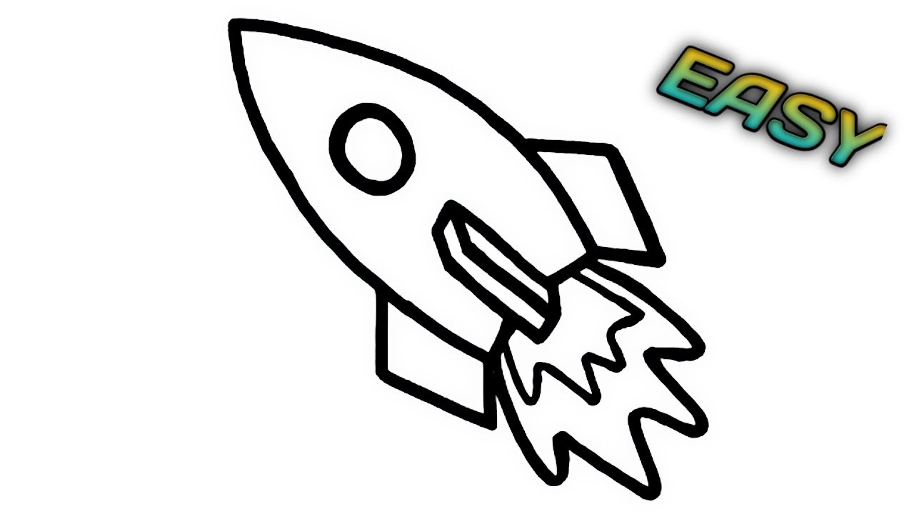 How to draw cute rocket drawing and painting rainbow colouring glitter very easy drawings cute arts
