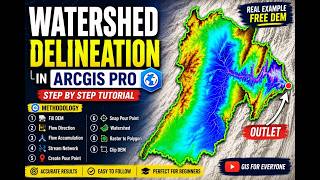 Watershed Delineation in ArcGIS Pro | Extract Watershed & Stream Network from DEM (Step-by-Step)