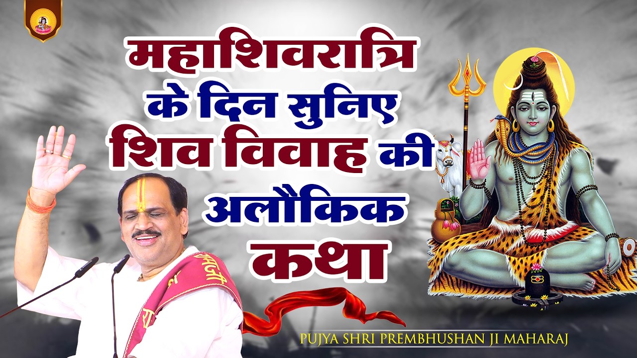 महाशिवरात्रि के दिन सुनिए पावन शिव विवाह की कथा | Pujya Prembhushanji Maharaj