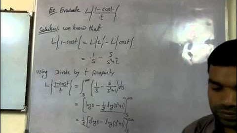 Laplace Transform- Divide By t Property in Hindi
