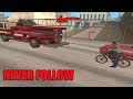 NEVER Follow The Firetruck 🔴 in GTA San Andreas! 😱 (creepy easter egg)