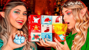 ASMR Christmas Advent Calendar Unboxing! Trying 25 Squishies and Fidgets Toys!