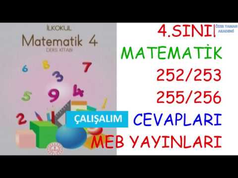 4.Sınıf Matematik 252/253/254/255/256 Çalışalım cevapları meb yayınları alan ölçme Eba Tv uyumlu