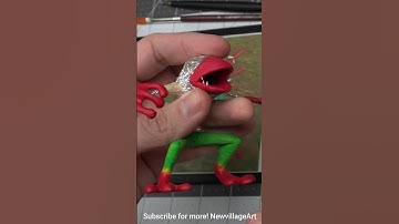 #Shorts ★ Creating the Mouth for the Warcraft Murloc Custom Action Figure 👌 Clay Art ✌ CosClay