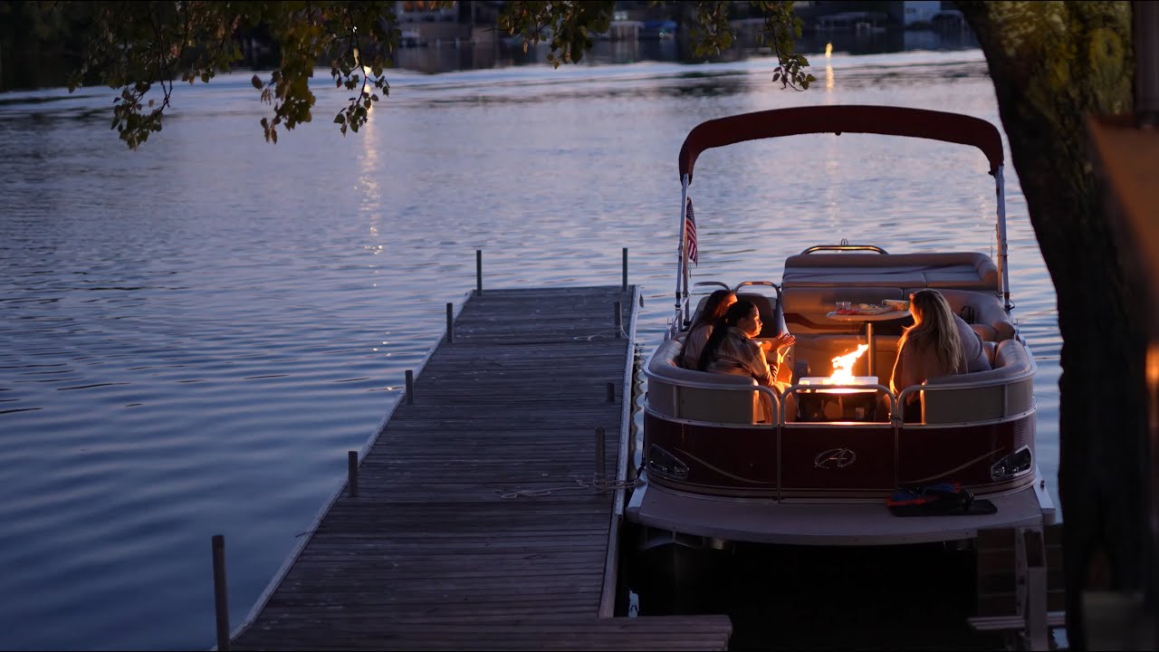 Pontoon Boat Fire Pit by Floating Flame YouTube
