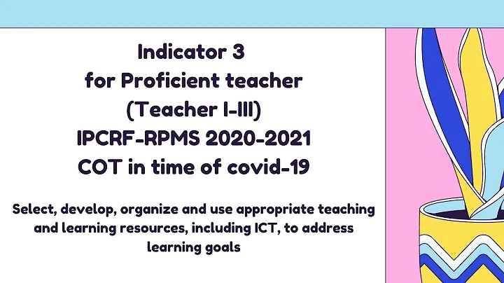 INDICATOR 3 - RPMS-IPCRF COT in Time of COVID 19