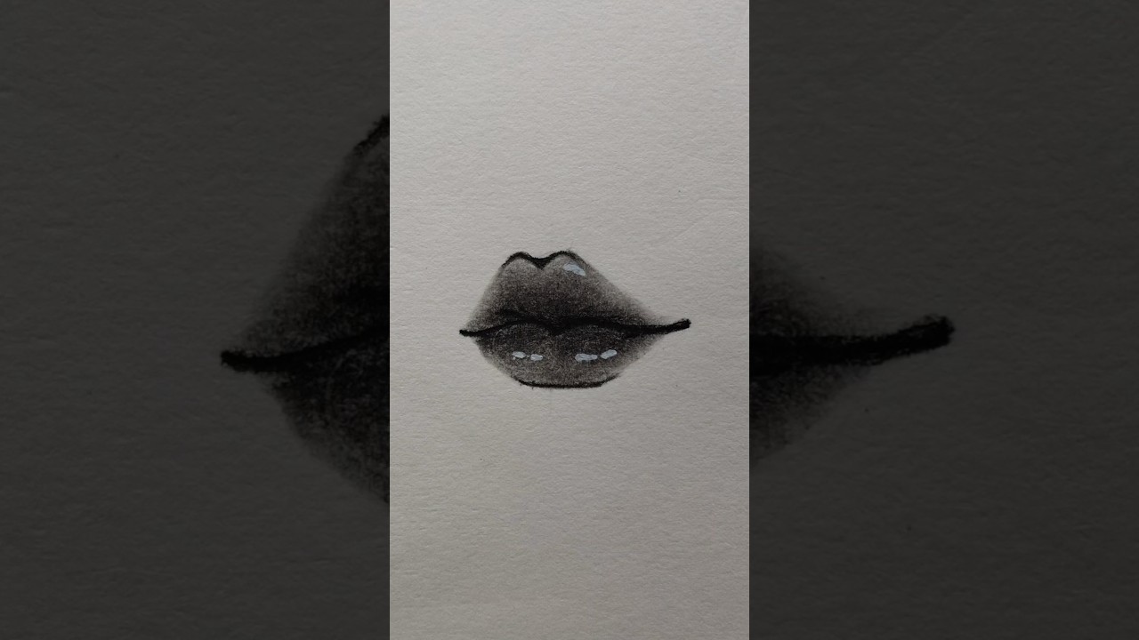 how to draw lip 3/4 view. ✨👄 