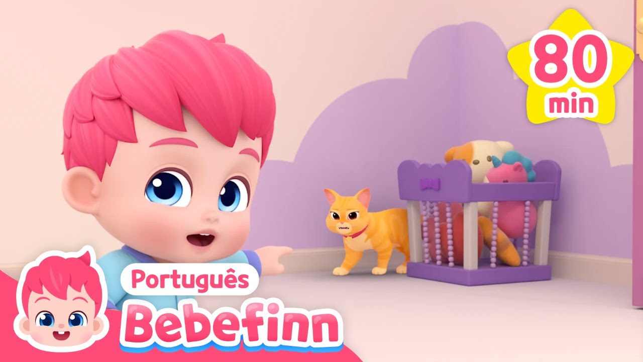Esconde-Esconde com Gatinho Boo! | Hora de Brincar 1+ 2 | Bebefinn em Português - Canções Infantis