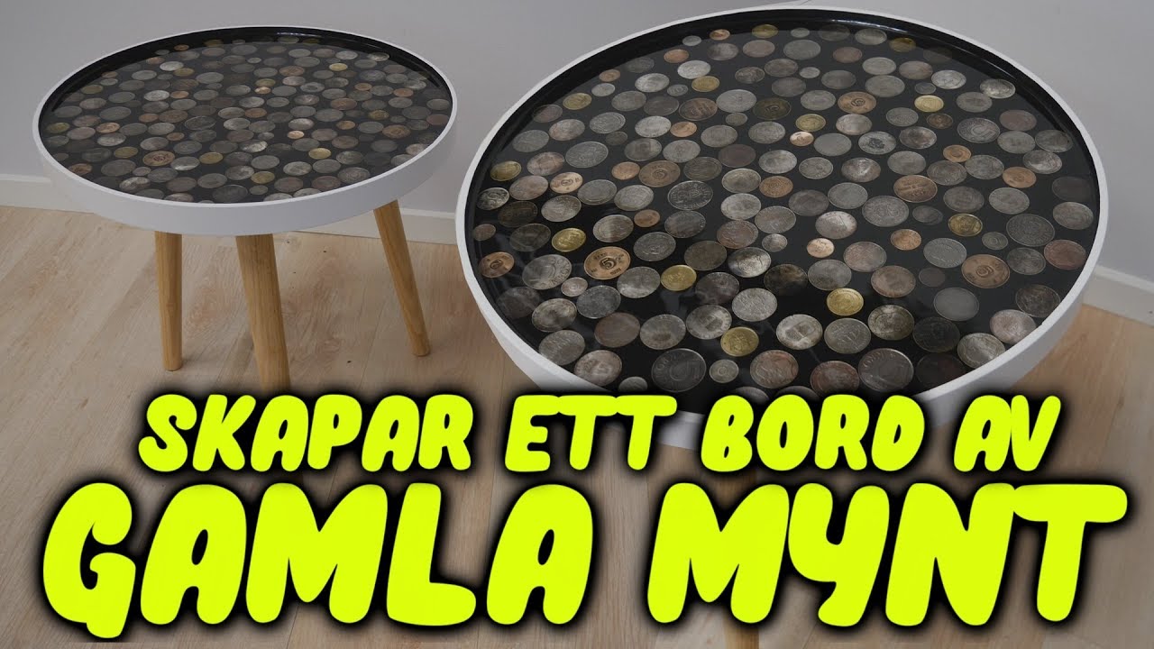 Skapar Ett Bord Av Gamla Mynt - Resin/Epoxy Gjutning