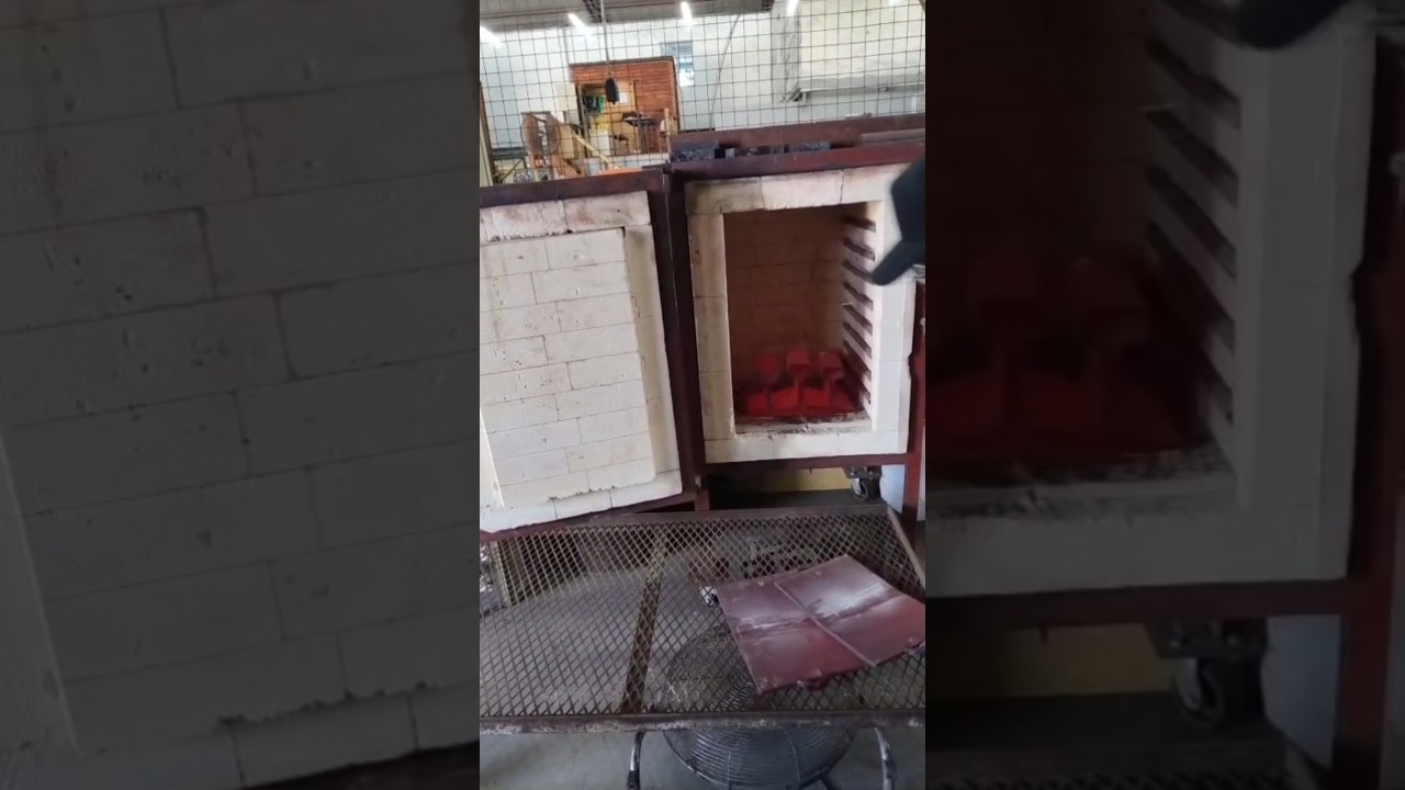 POST WELD HEAT TREATMENT: USING FAN TO AIR COOL MIG WELDED STEEL PLATE FROM FURNACE IN WORKSHOP PWHT