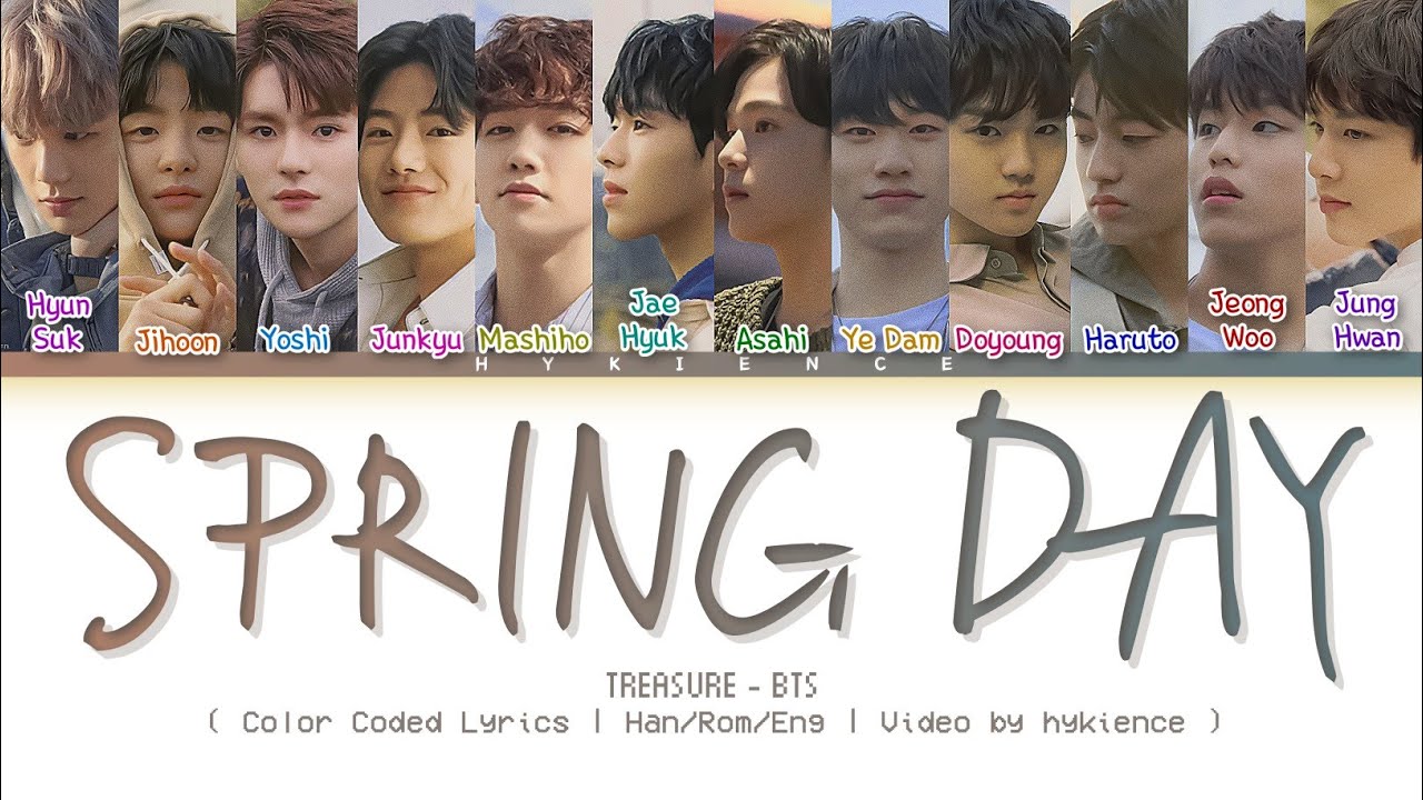 Spring day bts текст. BSAT BTS Color Cpded.