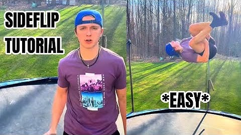 How ANYONE Can Learn To Sideflip EASILY!! Trampoline Tutorial…