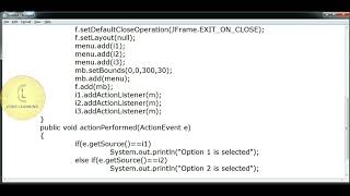 Java | Swing class 'JCheckBoxMenuItem - add ActionListener' | CodeLearning