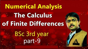 Operator | The Calculus of Finite Difference | Numerical Analysis-3rd year-3rd paper-2nd unit-part-9