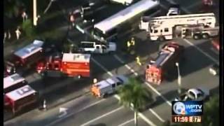 Palm Tran bus, pickup collide: 14 hurt