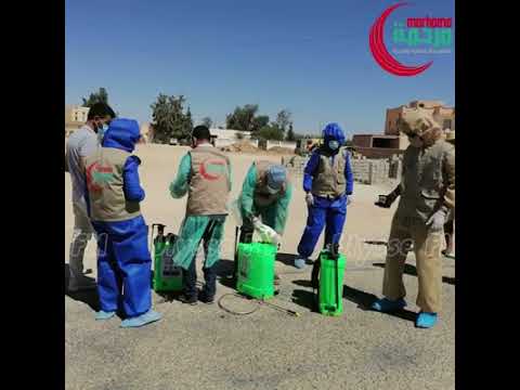 حملة تعقيم بيوت المصابين بفايروس كورونا بمنطقة بئر الأحمر بولاية تطاوين