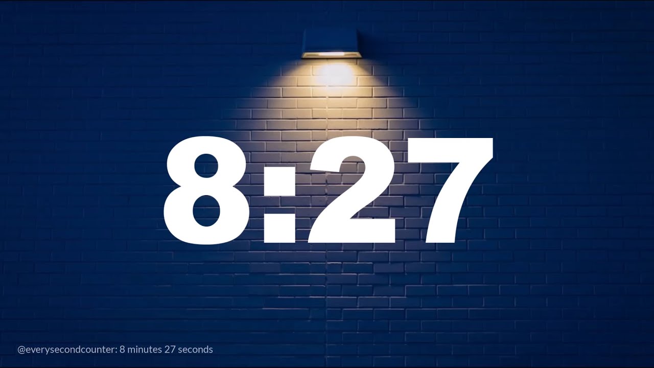 8 minutes 27 seconds [507 secs] clock timer countdown || Alarm Focus ...