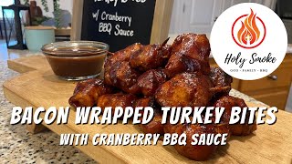 Bacon Wrapped Turkey Bites on the Recteq Pellet Grill