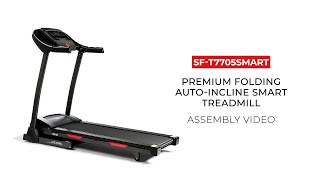 How To Assemble: SF-T7705SMART Premium Folding Auto-Incline Smart Treadmill screenshot 1