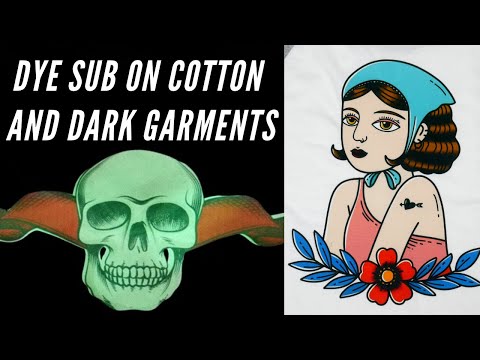 Sublimation on 100% Cotton and Dark Garments with HTV | Clear, Glow-in-the-Dark, and Holo Vinyl