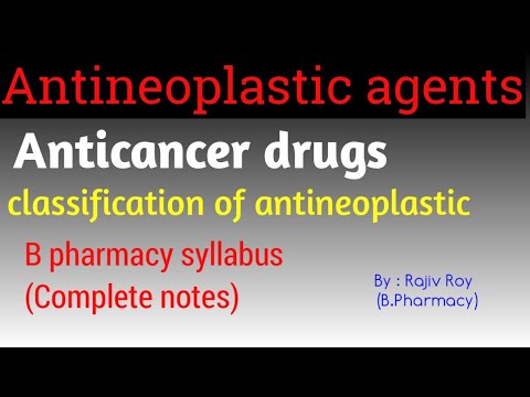 Antineoplastic Agents Anticancer Drugs Medicinal Chemistry 2 Complete Notes Hindi English Youtube